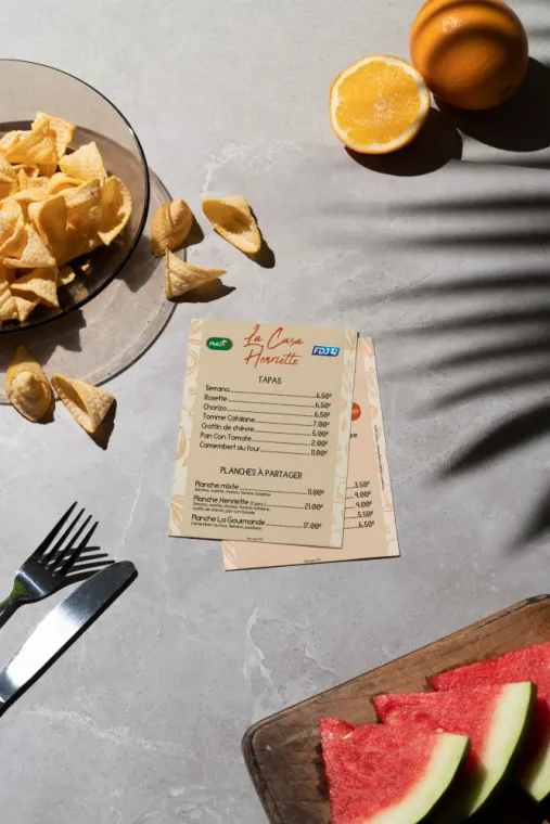 Impression de menu de restaurant à Saint-Cyprien, Saint-Cyprien, Impulse Communication